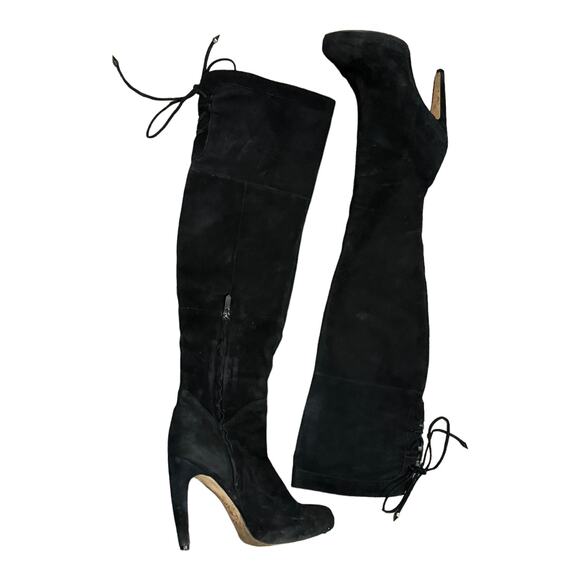 Sam Edelman  Kayla Boots Womens Over the Knee Suede High Heel  Size 8.5 - Picture 4 of 16